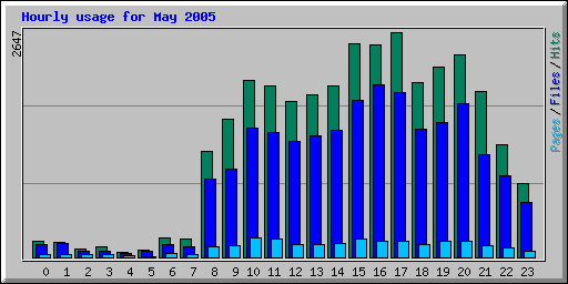Hourly usage for May 2005