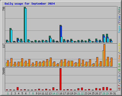Daily usage for September 2024