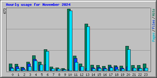 Hourly usage for November 2024