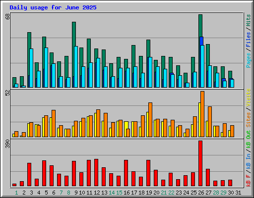Daily usage for June 2025