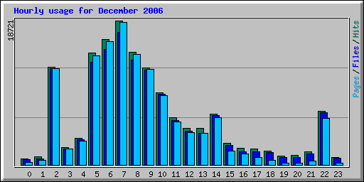 Hourly usage for December 2006