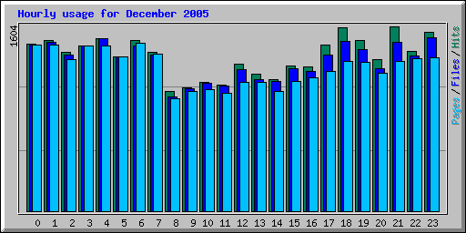Hourly usage for December 2005